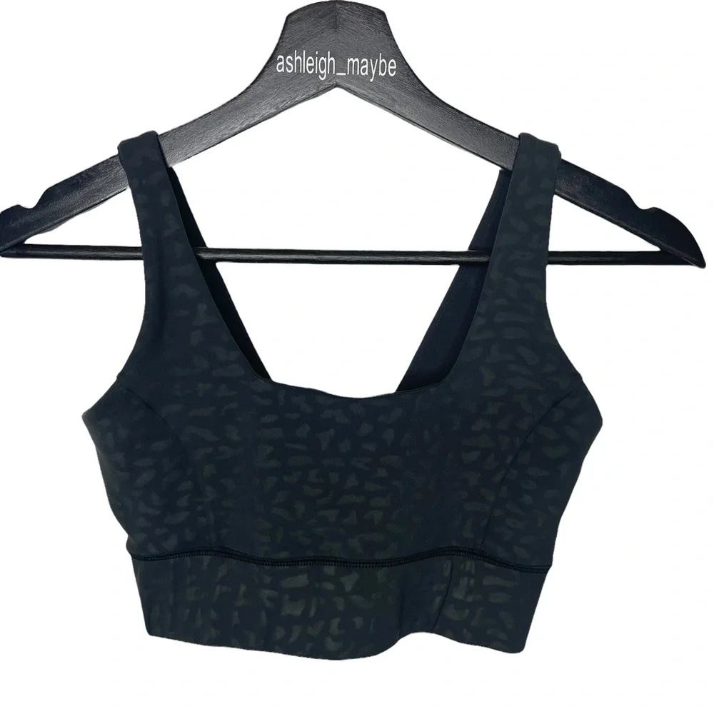 IVL | Chi Chi Power V-Back Scoop Neck Sports Bra Black Cheetah Print Size 4